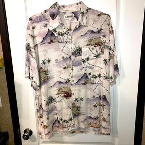 Campia moda Hawaiian short sleeve button-down extra large